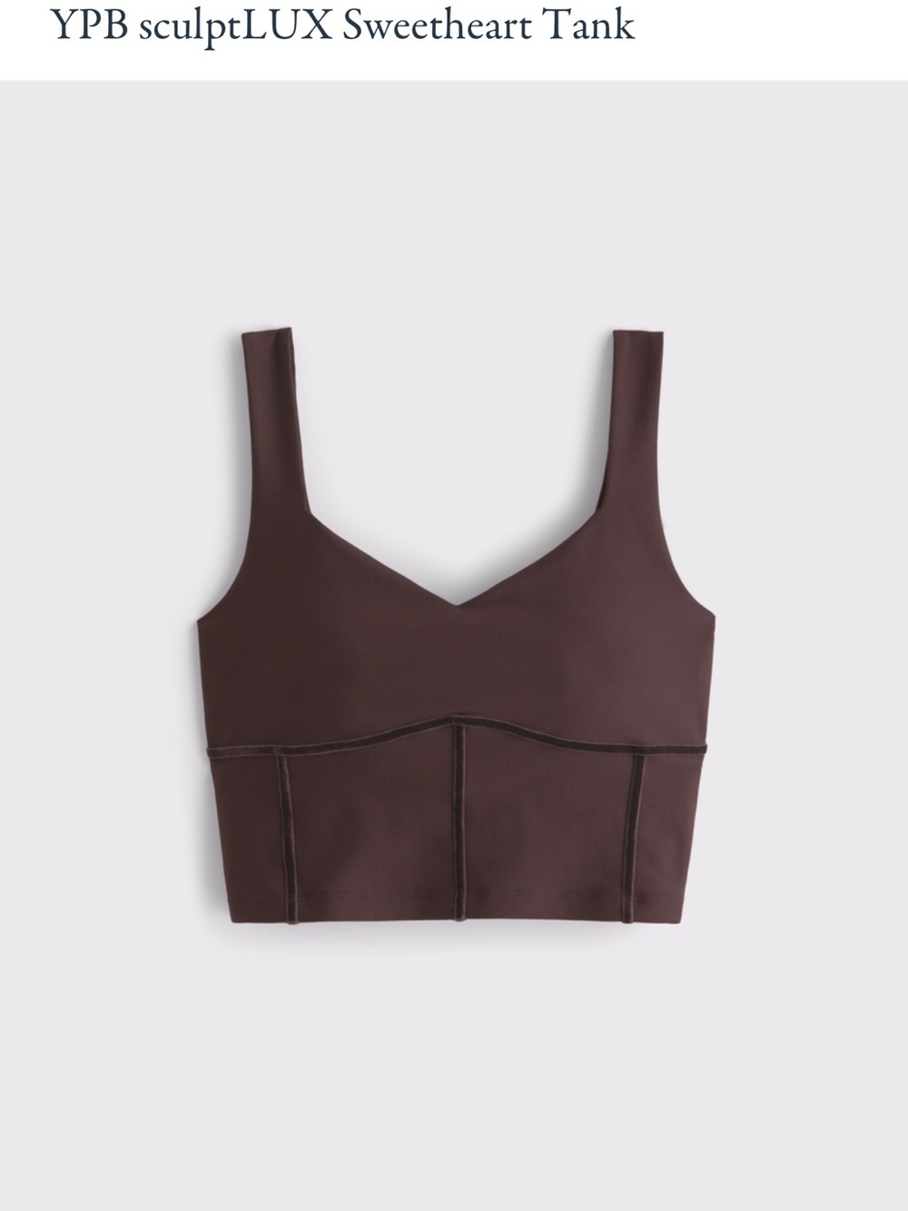 NWT Abercrombie YPB SculptLUX Sweetheart Tank